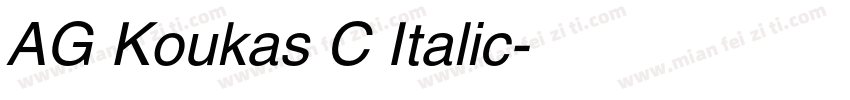 AG Koukas C Italic字体转换